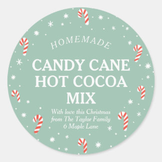 Sucre de canne Hot Coca étiquette de Noël maison