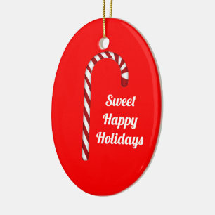 Sucre de canne mignon Doux Joyeux Fêtes Ornement