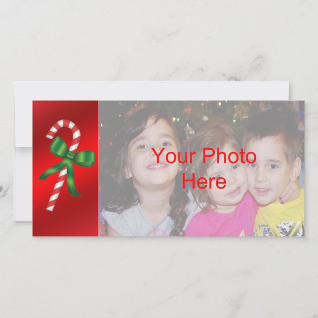 Sucre de canne Noël Carte photo Modèle (Devant)