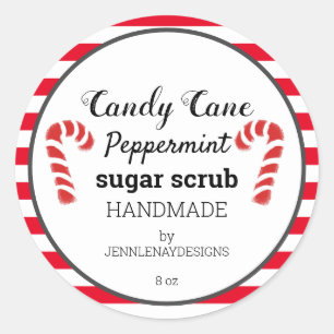 Sucre de canne Peppermenthe Sugar Scrub Étiquettes