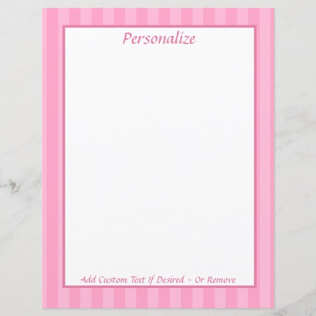 Sucre de canne rose mignon Personnaliser Papier à  (Devant)