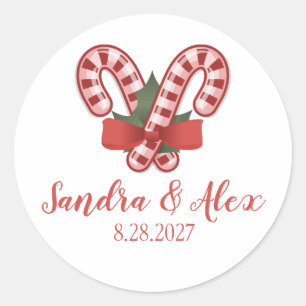 Sucre de canne Stickers de mariage de Noël personn