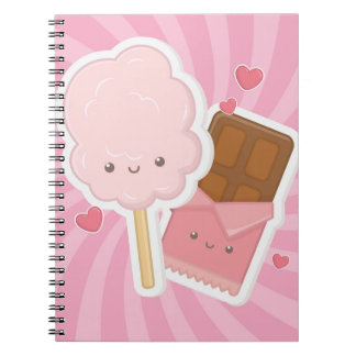 Sucre de coton et Carnet spiral de bonbons