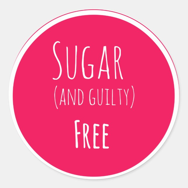 sucre et autocollant libre coupable (Devant)