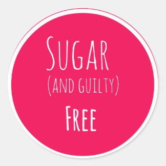 sucre et autocollant libre coupable