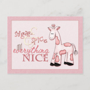 Sucre et épice Baby Girl Rose Shower Invitation