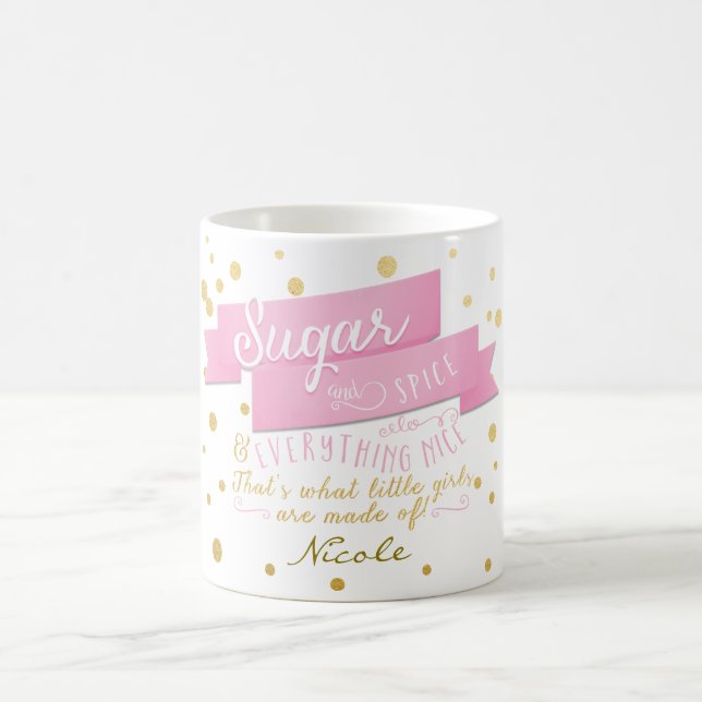 Sucre et épices Tout Pink & Gold Coffee Mug (Centre)