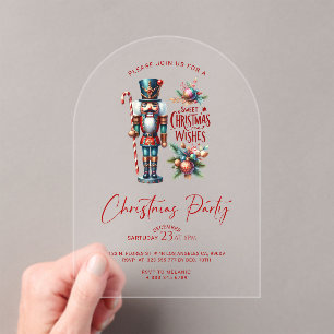 Sucré Noël Voeux Nutcracker Invitation