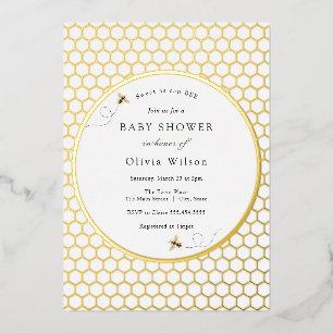 Sucré que peut être Baby shower Foil Invitation