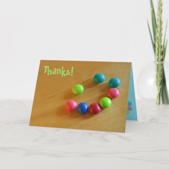 Sucrerie d'une carte de voeux du sourire | (Devant)
