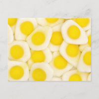 sucreries aux oeufs frits Carte postale arrière - 
