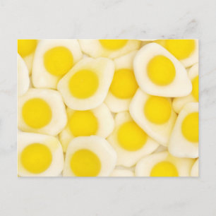 sucreries aux oeufs frits Carte postale arrière - 