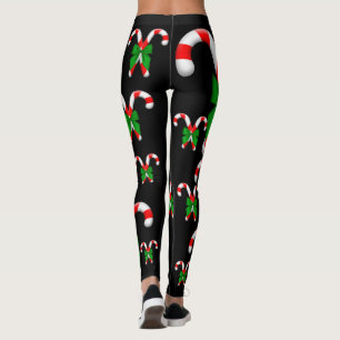 Sucres de canne de Noël Leggings de cabot vert