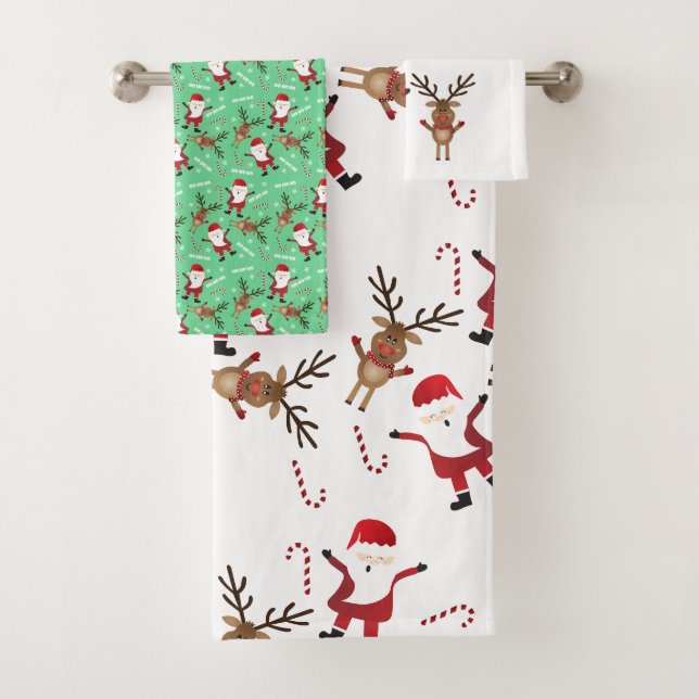 Sucres de canne du Père Noël Reindeer Motif (En situation)