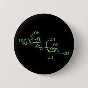 Sucrose Zucker Molekül Chemisches Diagramm Button