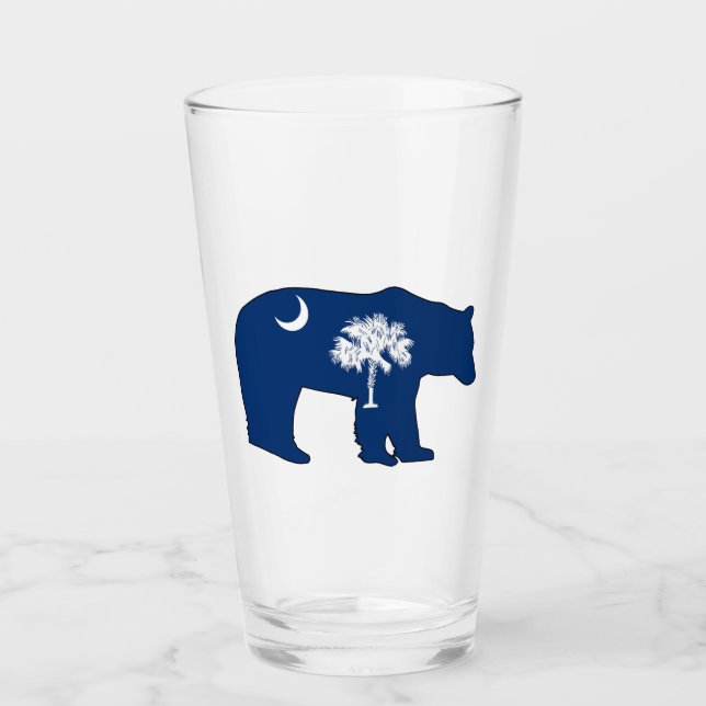 Süd-Carolina-Flaggenbär Glas (Vorderseite)