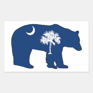 Süd-Carolina-Flaggenträger Rechteckiger Aufkleber