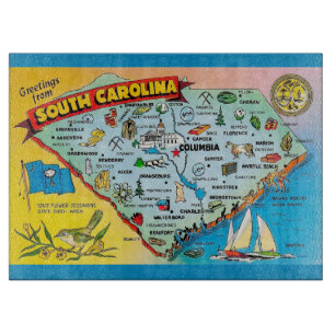 Süd-Carolina-Postkarte  Schneidebrett