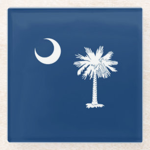 Süd-Carolina Staatsflagge Design Dekor Glasuntersetzer