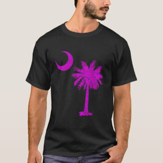 Süd-Carolina-Staatsflagge Palmettopalme Mondsichel T-Shirt