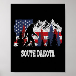 Süd-Dakota Bigfoot Wandern Poster