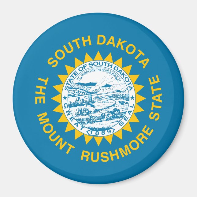 Süd-Dakota-Flagge Magnet (Vorne)