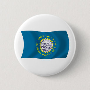 Süd-Dakota-Flaggenknopf Button