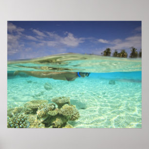 Süd-Huvadhoo-Atoll, südliche Malediven, Indischer Poster