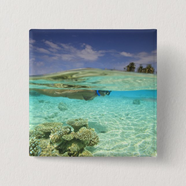 Süd-Huvadhoo-Atoll, Südmalediven, Indien Button (Vorderseite)