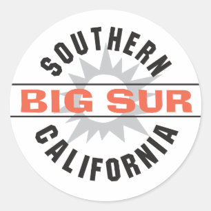 Süd-Kalifornien - Big Sur Runder Aufkleber