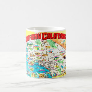 Süd-Kalifornien-Karten-Tasse Kaffeetasse