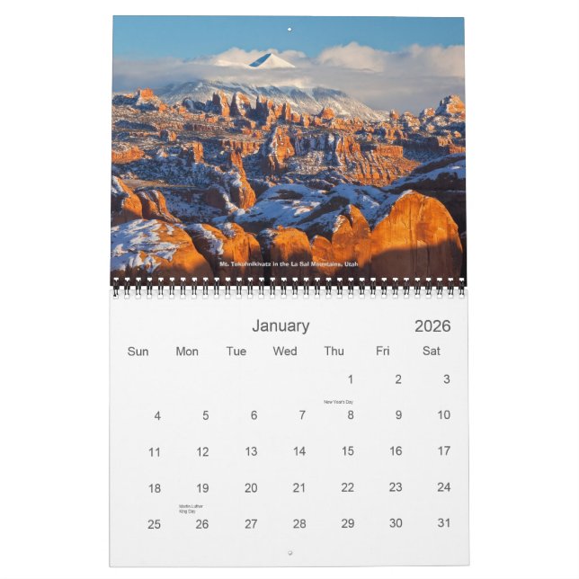 Sud-ouest de désert 2011 calendriers pittoresques (Jan 2026)