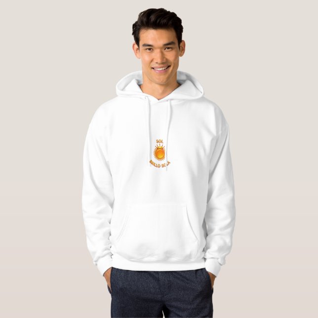 Sudadera Blanca con Capucha para Hombre – Estilo C Hoodie (Vorne ganz)