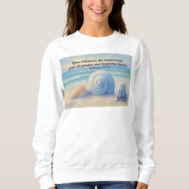 Sudadera caracolas de Mar con Versículo Romanos Sweatshirt