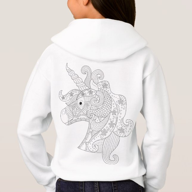 Sudadera de unicornio para niña hoodie (Rückseite)