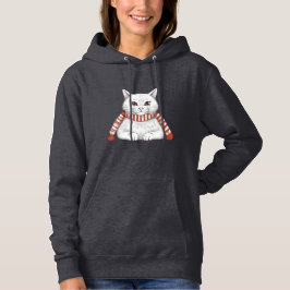 Sudadera Festiva con Encantador Gato Navideño Hoodie