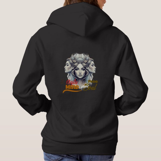 Sudadera Lady Géminis – Energía dual y comodidad Hoodie (Rückseite)