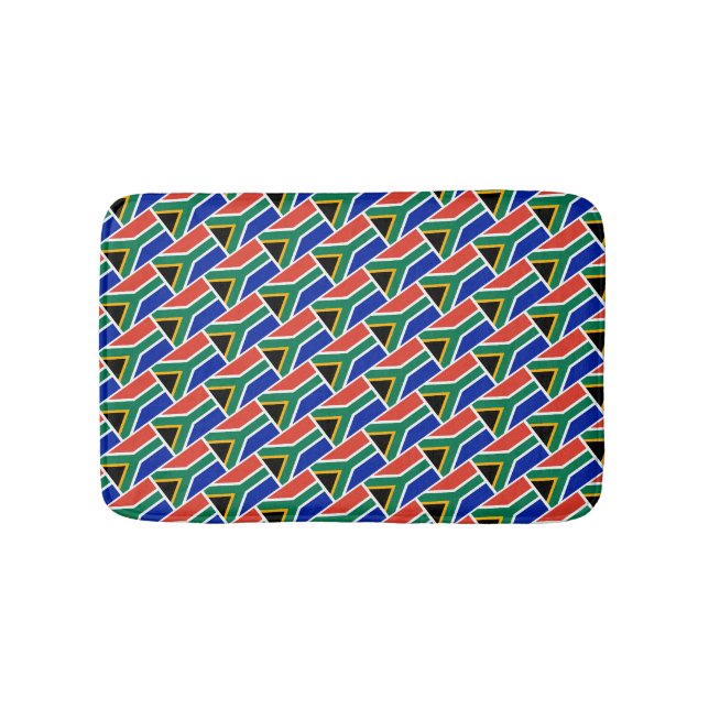 SÜDAFRICA FLAG Patriotische Geometrie Moderne Badematte (Vorderseite)