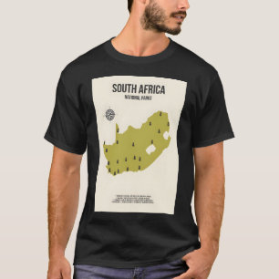 Südafrika Alle Nationalparks auf der Karte T-Shirt
