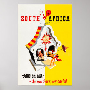 Südafrika Art African Print Reiseplakat Poster