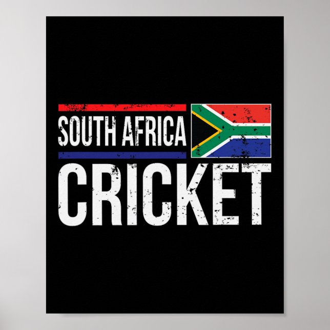 Südafrika Cricket Flag Jersey Match Turnier  Poster (Vorne)
