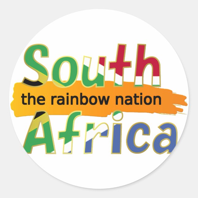 Südafrika: die Regenbogennation Runder Aufkleber (Vorderseite)