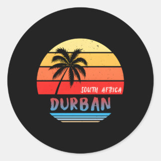 Südafrika Durban Runder Aufkleber