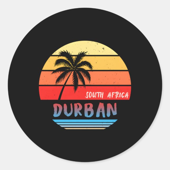 Südafrika Durban Runder Aufkleber (Vorderseite)