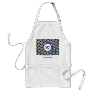 SÜDAFRIKA-Fahne - individuelles SkriptMONOGRAM Schürze