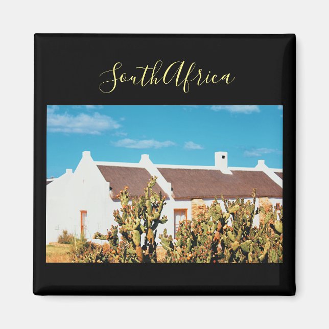 Südafrika Farmhaus-Landschaft Magnet (Vorne)