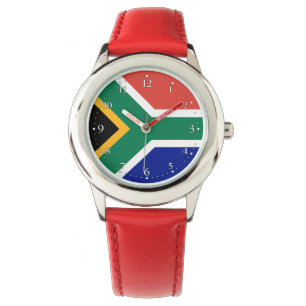 Südafrika-Flagge Armbanduhr