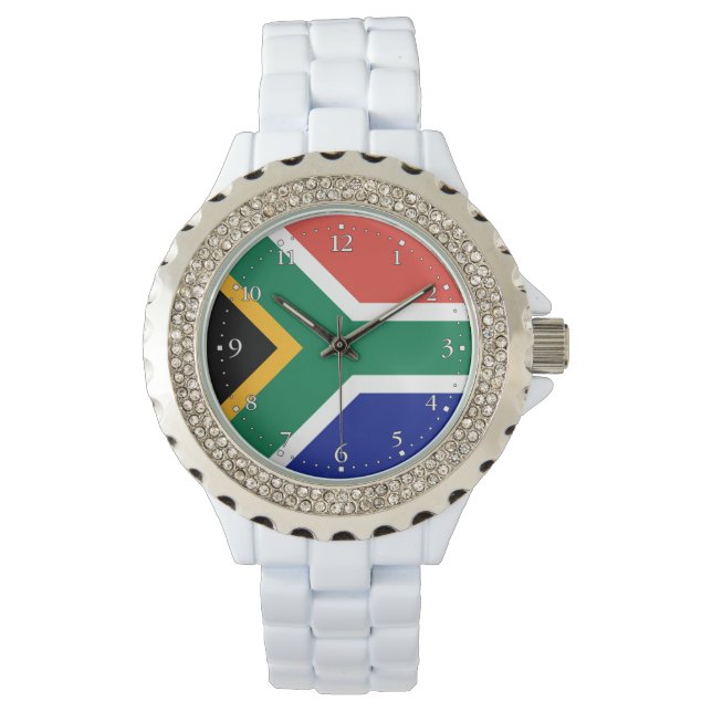 Südafrika-Flagge Armbanduhr (Vorderseite)