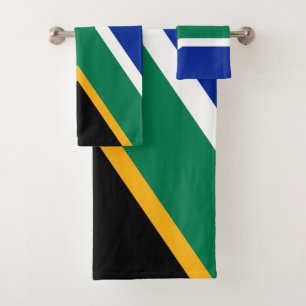 Südafrika-Flagge Badhandtuch Set