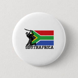 Südafrika-Flagge Cricket-Spieler Tsman-Sportteam Button